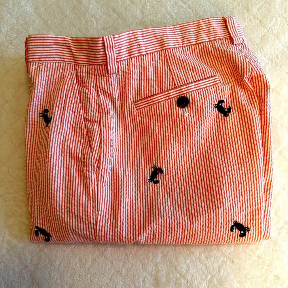 Brooks Brothers Boys Embroidered Seersucker Shorts